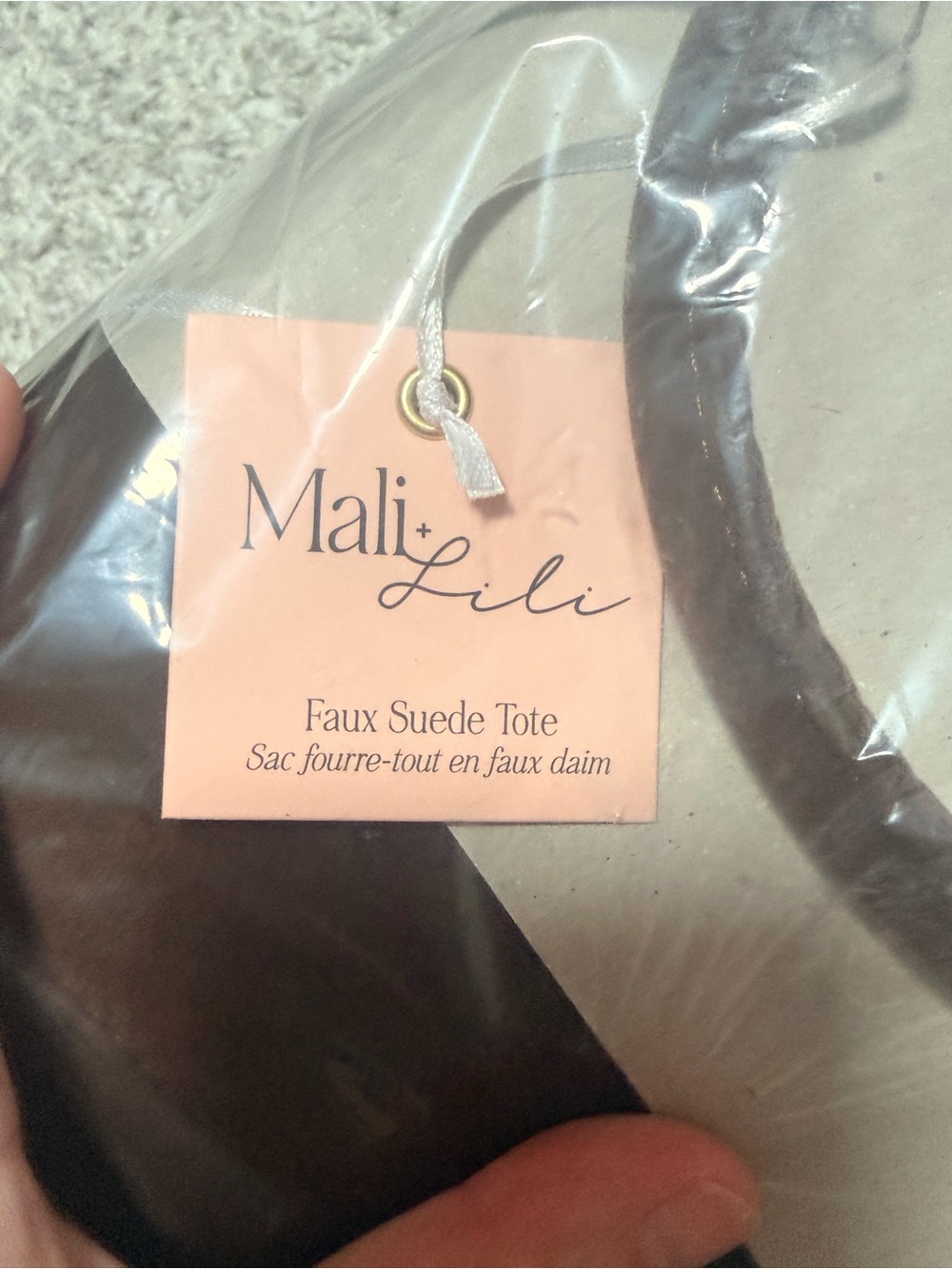 NWT Mali & Lili Faux Suede Tote in Rich Chocolate Brown - Picture 13 of 14